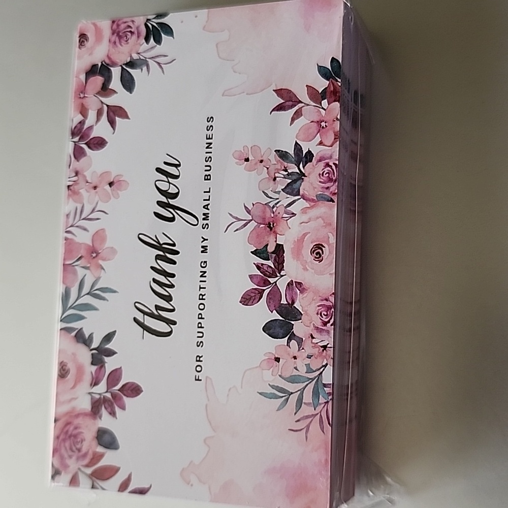 Thank You For Your Purchase FLORAL BUSINESS CARDS 50 COUNT